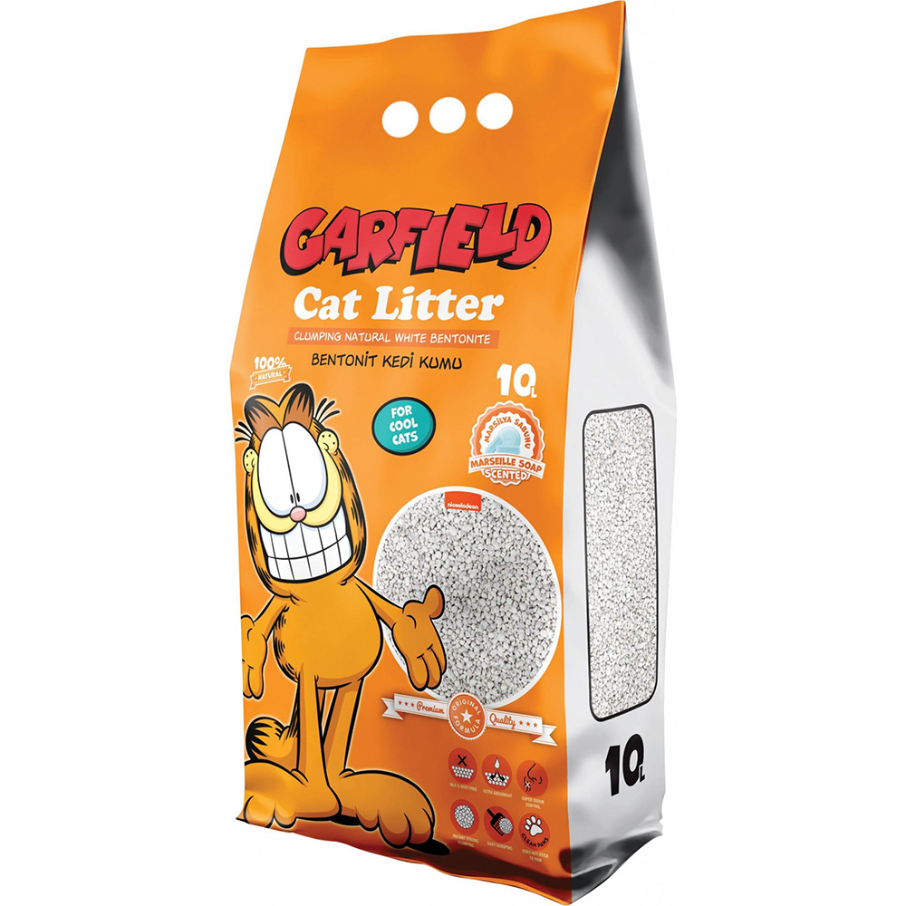 Garfield Żwirek Bentonitowy dla Kota Mydło Marsylskie 10L.jpg